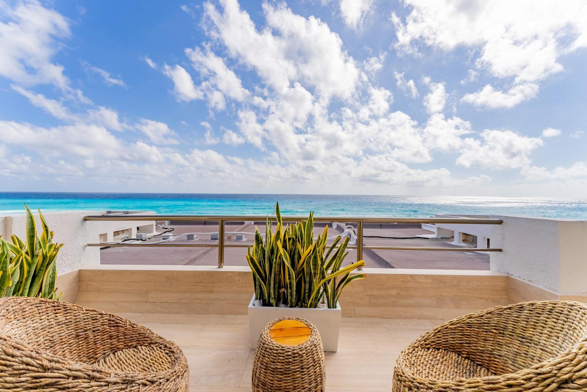 Amazing Caribbean Ocean View At Villas Marlin In Cancún Kültér fotó
