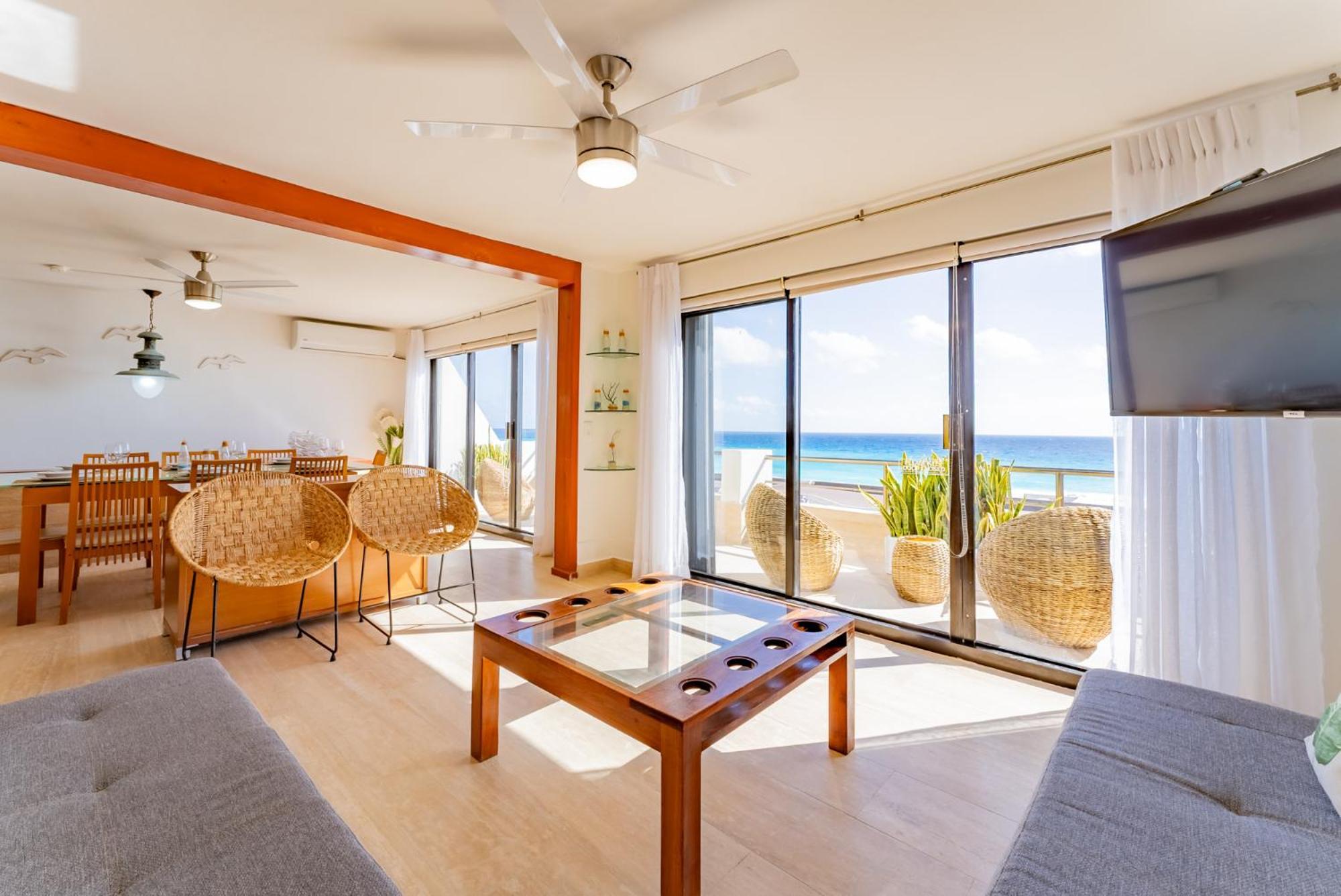 Amazing Caribbean Ocean View At Villas Marlin In Cancún Kültér fotó