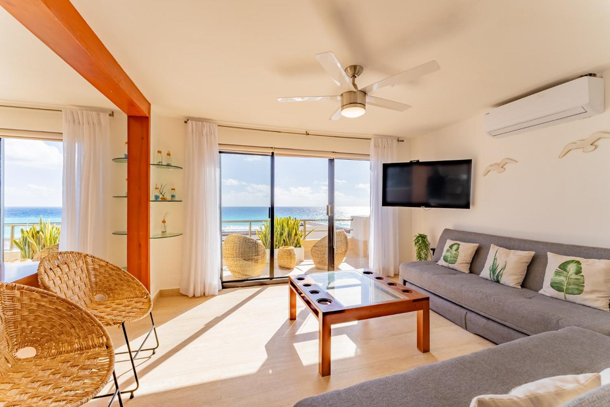 Amazing Caribbean Ocean View At Villas Marlin In Cancún Kültér fotó
