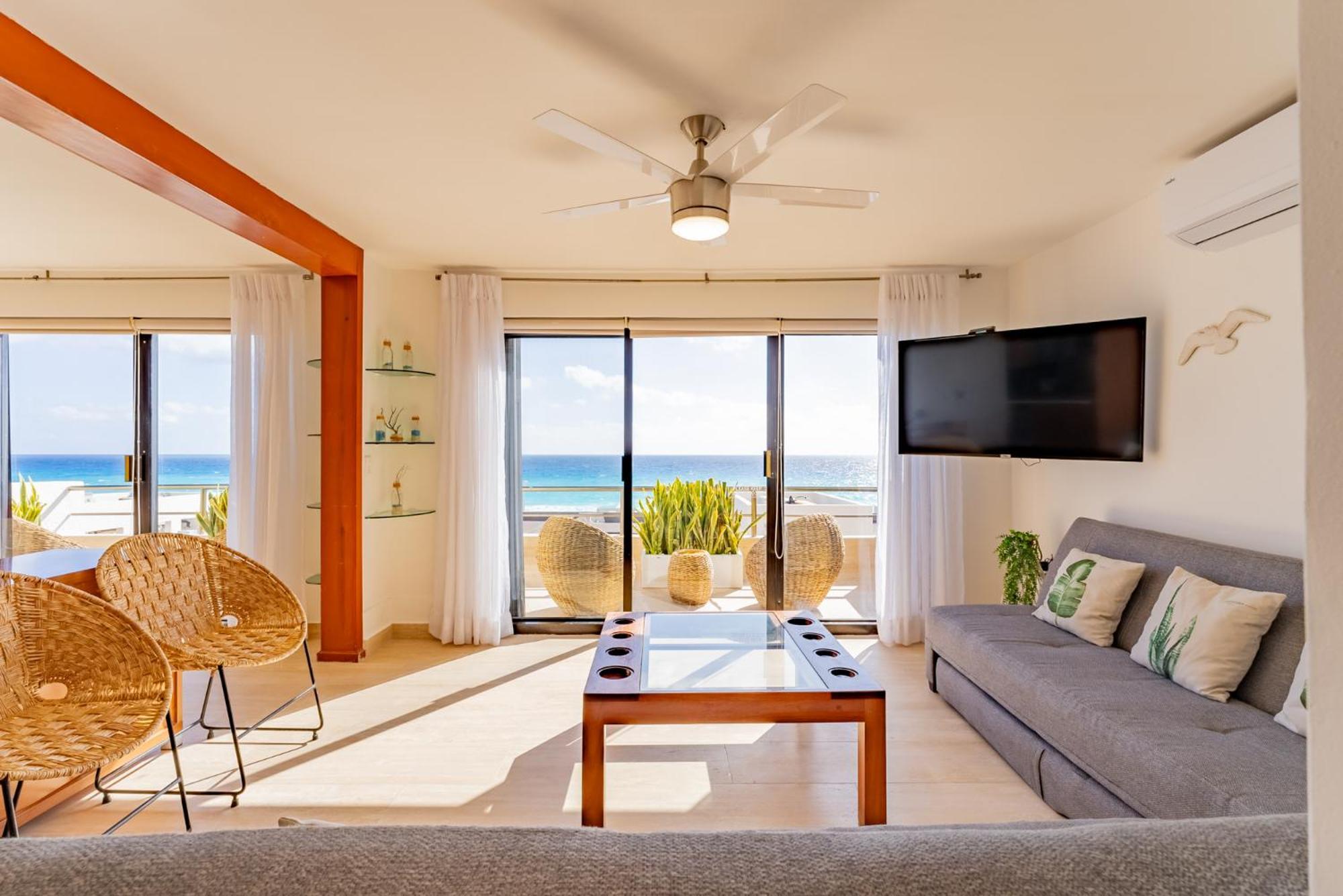 Amazing Caribbean Ocean View At Villas Marlin In Cancún Kültér fotó