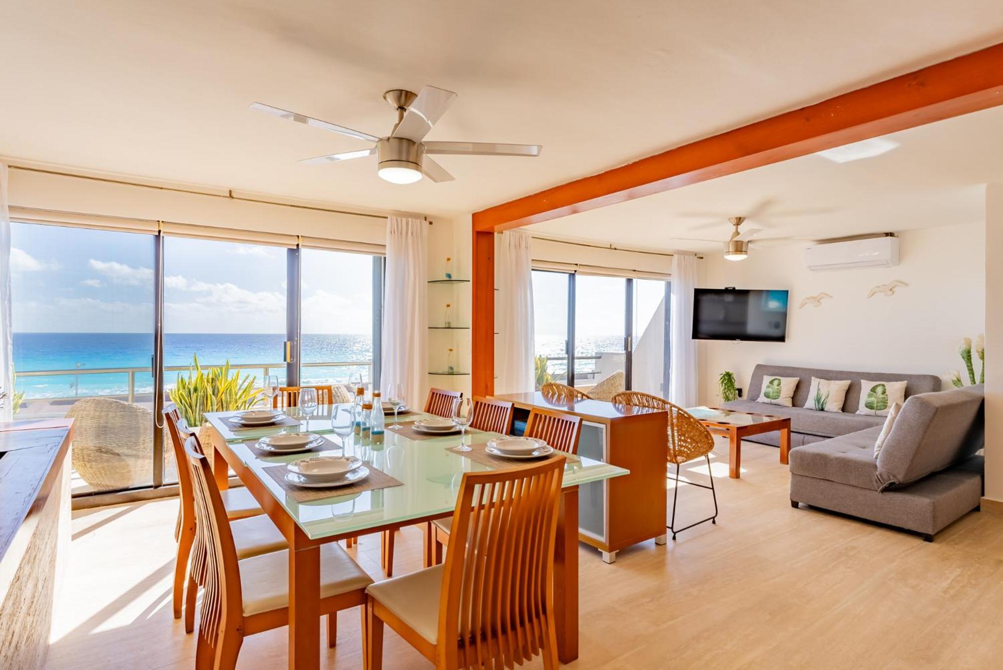 Amazing Caribbean Ocean View At Villas Marlin In Cancún Kültér fotó